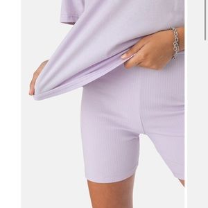 NWOT Lavender Biker Shorts